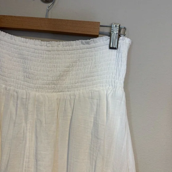 100% Organic Cotton Gauze Smocked Maxi Skirt - Picture 4 of 8